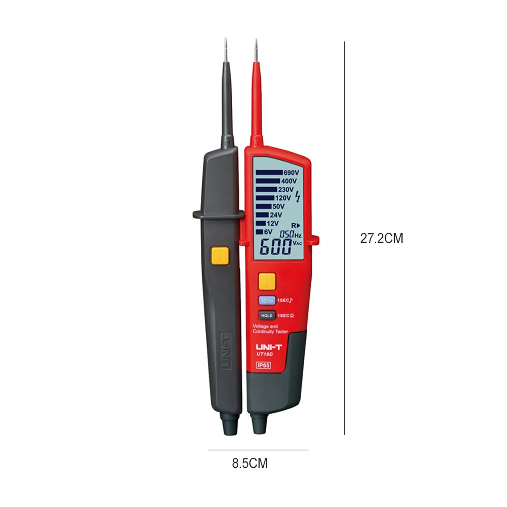 

UNI-T UT18C/UT18D Voltage and Continuity Testers; waterproof pencil, RCD Test/Polarity Detection