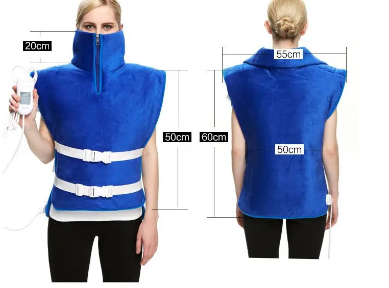 

Original point beans bags electric heating warm shoulder Moxa vest high collar moxibustion therapy hot clothes back pain relief