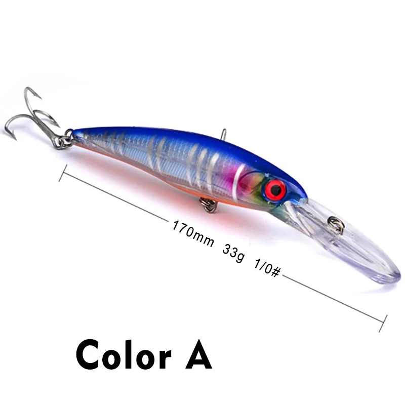 

Блесна Minnow, большой размер, блесна для морской рыбалки, 16,5 см, 33,4 г