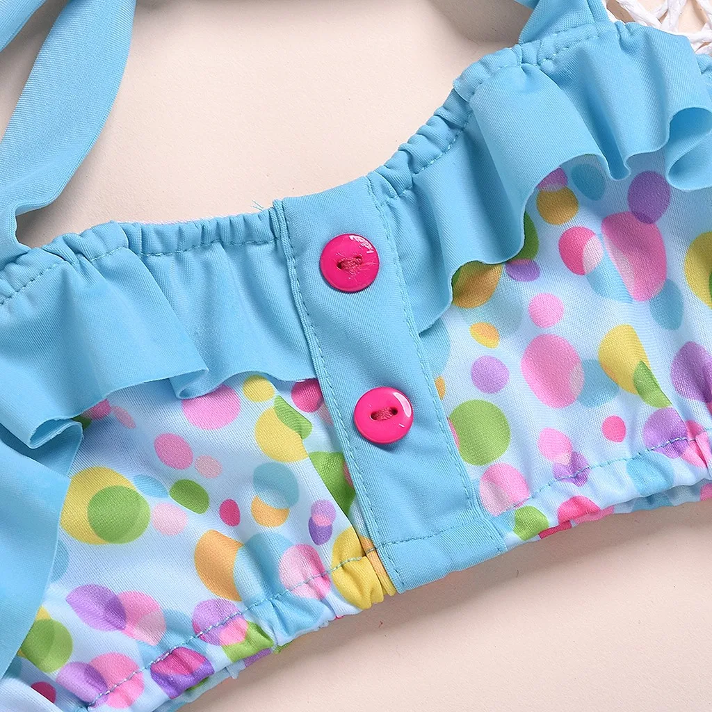 Детская одежда для девочек летний комплект одежды с рюшами на подтяжках в