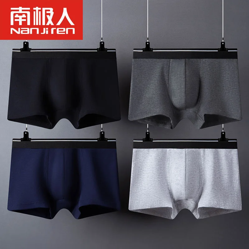 

4Pcs Men's Boxer Underwear Men Cotton Boxers Men Underpants Male Panties Breathbale Shorts U Convex Pouch Printed L-3XL
