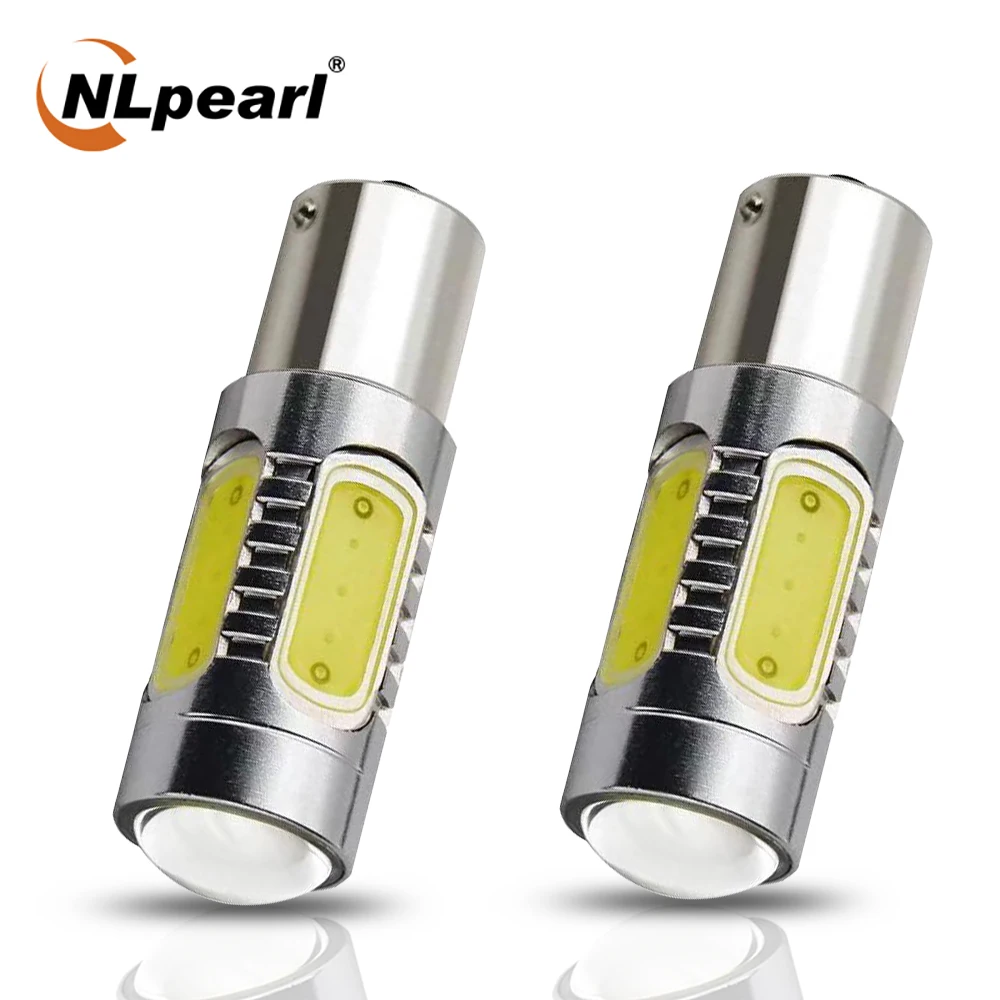 

NLpearl 2x Signal Lamp 1156 BA15S Led P21W PY21W BAU15S Led COB SMD 1157 BAY15D P21/5W LED Car Turn Signal Light Brake Lamps 12V