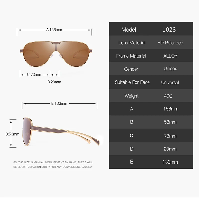 Мужские поляризованные солнцезащитные очки TEWEXUA брендовые дизайнерские для