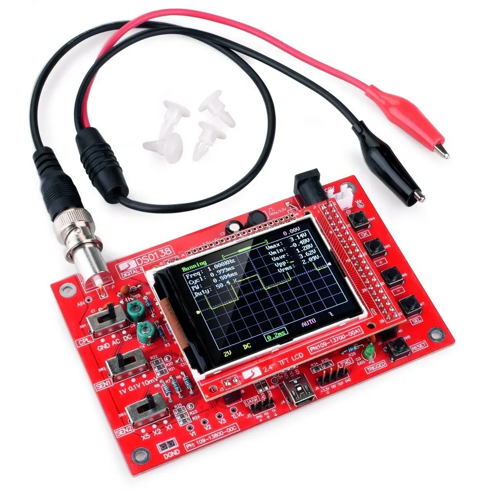DSO138 2 4 дюймов цифровой осциллограф TFT 1msps частота выборки в реальном времени