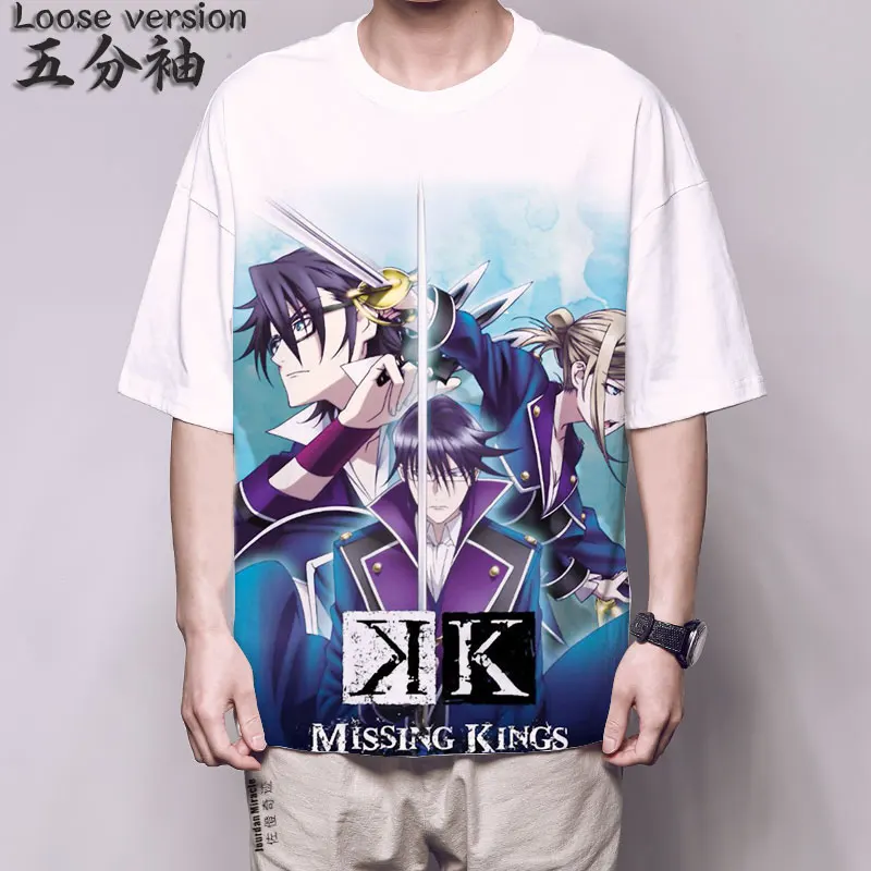 Футболка с принтом Аниме K Project майка Микото СУО Кушина Анна футболка большим