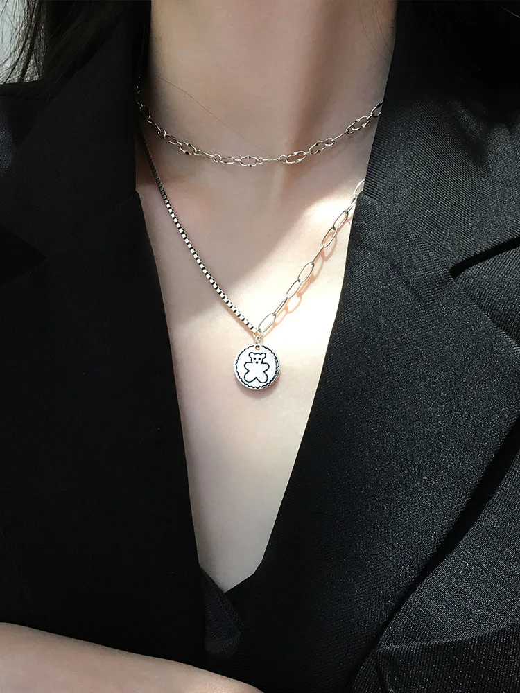 Ожерелье женское из тайского серебра S925 с винтажным круглым орнаментом