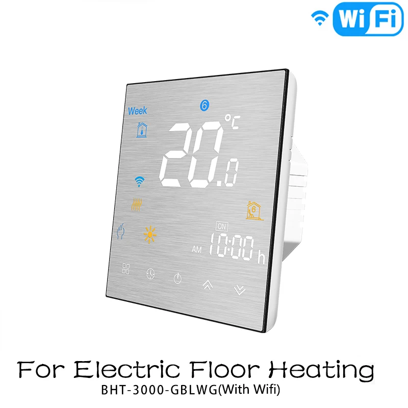 Electric Heating WiFi Smart Thermostat Temperature Controller for Water/Electric floor Heating Water/Gas Boiler Works with Alexa Google Home - Цвет: Electric Heating