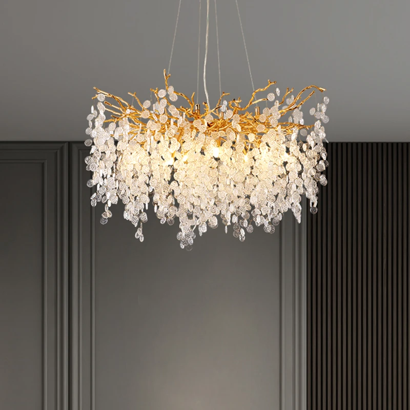 

Nordic Lights Luxury Crystal Chandelier Lighting LOFT Restaurant Chandeliers Pendant Lamp Living Room Hotel Lobby Light Fixtures
