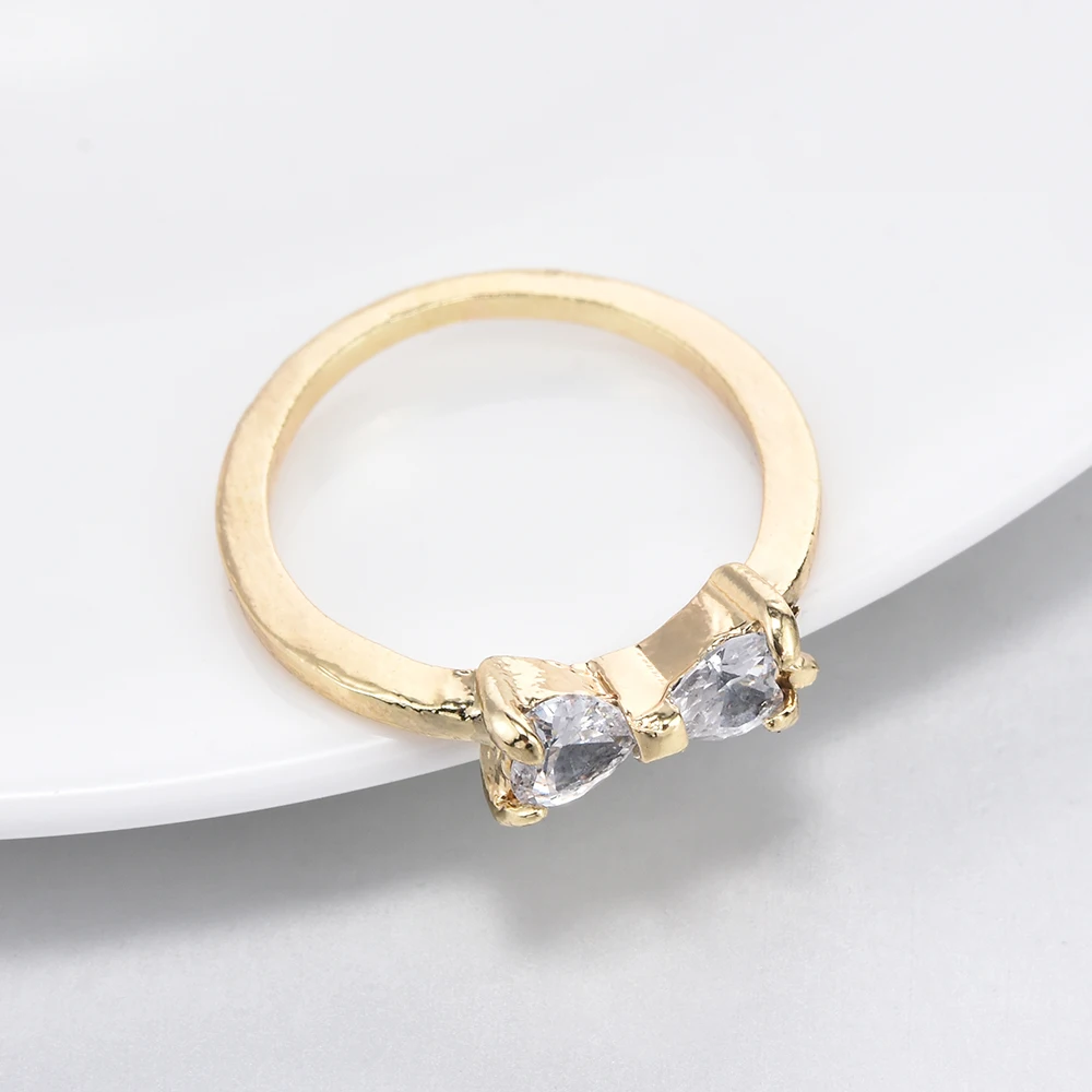 Женские кольца с кристаллами Anillos, золото, циркон, бант, кольцо на палец для женщин, Anel, для свадьбы, помолвки, ювелирные изделия, аксессуары R513