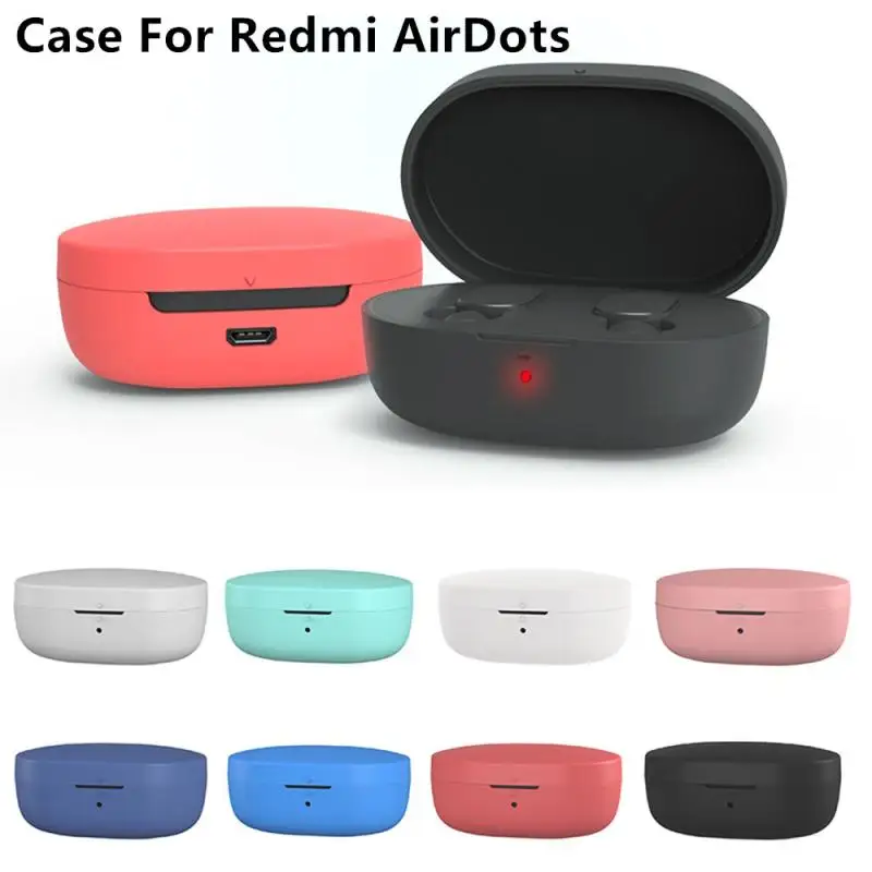 

Силиконовый чехол для Redmi Mi AirDots Tws, мягкий беспроводной чехол из ТПУ с Bluetooth для Xiaomi Redmi Airdots, Защитные Чехлы