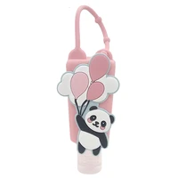 1pc 30ml portable cartoon animal sanitizer gel holder safe hand gel dispenser with keychain mini disinfection holder for kids