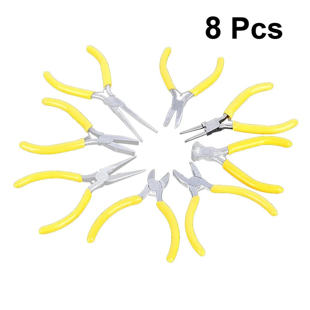 

8Pcs 5-inches Mini Pliers Durable Steel Needle-nose Pliers DIY Jewelry Pliers Tools