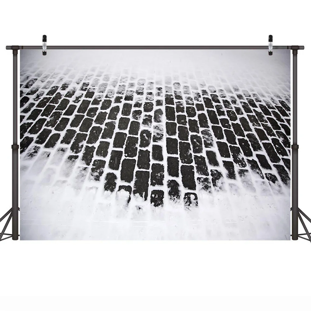 Christmas Toy Store Backdrop Retro Gingerbread House Photography Xmas Room Portrait Background Photo Studio Winter Street Snow |