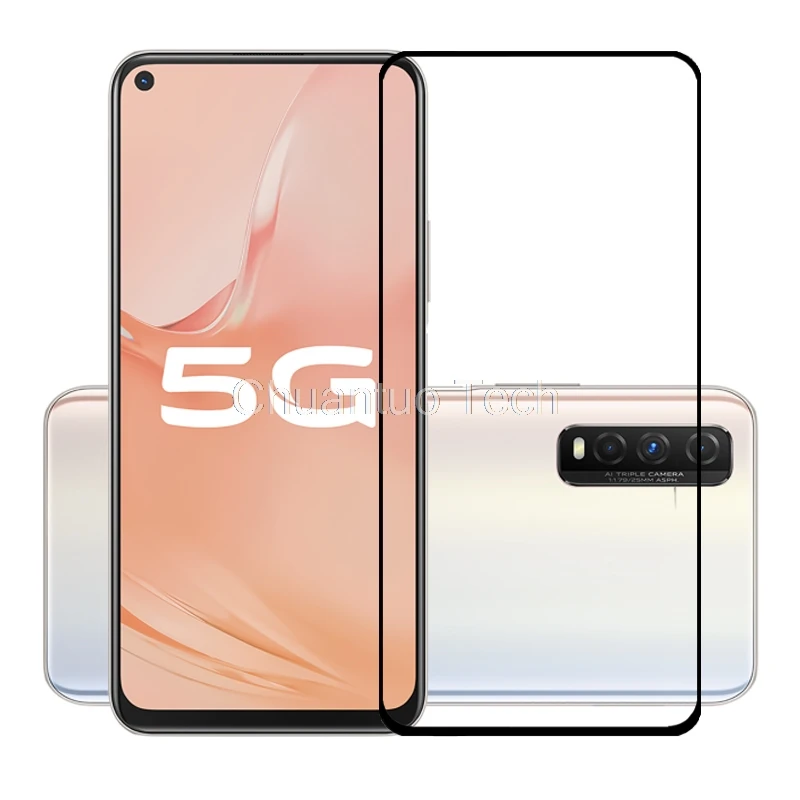 

75 Pcs/Lot 2.5D Premium Tempered Glass for Vivo Y51s Full Cover Screen Protector Protective Film for Vivo Y51s