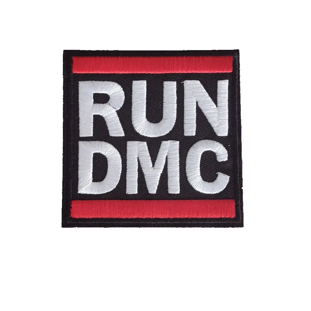 

New Arrival 3" Letters RUN DMC Badge Iron on Embroidered Patches for Clothing Sewing Decals