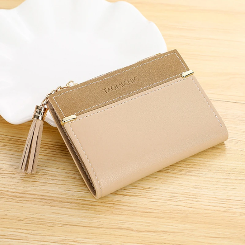 Новый женский кошелек из искусственной кожи с кисточками короткий для девушек