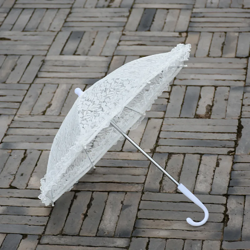 Белый Свадебный зонт ручной работы кружевной аксессуары для фотосъемки