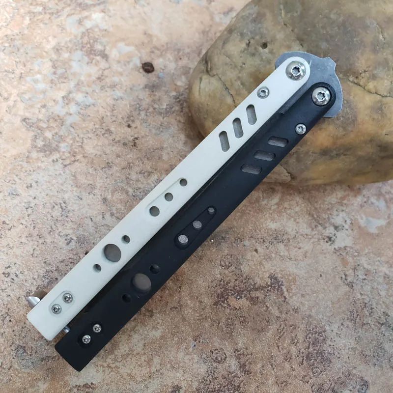 Theone BRS репликаторная бабочка тренировочный нож втулки Сэндвич черный G10 +