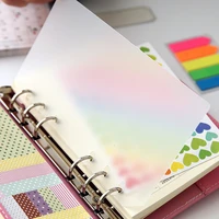 2pcs a5 a6 a7pp loose leaf binder simply notebook inner binder transparent frosted index divider padfolios diy accessory