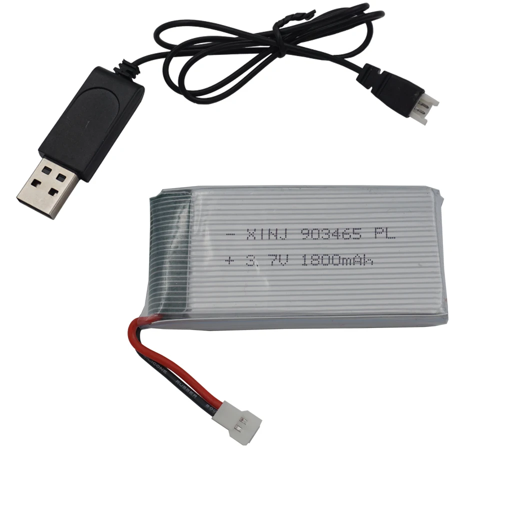 XINJ 3,7 V 1800mAh 25C перезаряжаемый литий-полимерный аккумулятор 903465 XH2.54 для фотографий jjjrc A6 RC Квадрокоптер вертолет