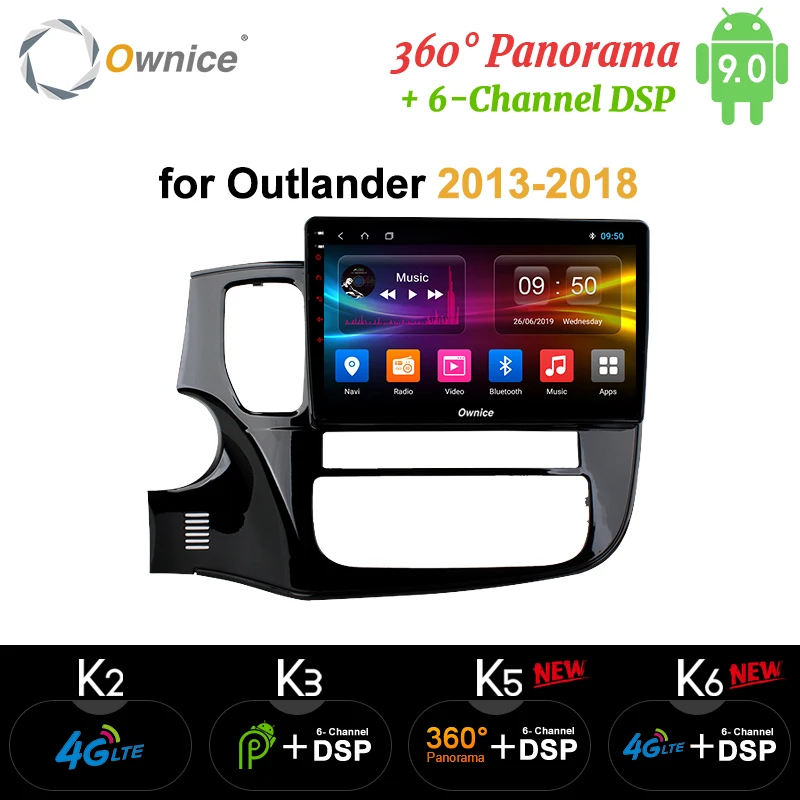 Ownice Android 9 0 автомобильный DVD GPS плеер навигация k3 k5 k6 для Mitsubishi Outlander 2013-2017 2018 4G LTE 360