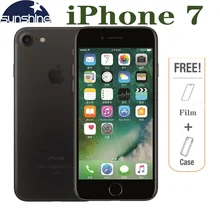 Разблокированный мобильный телефон Apple iPhone 7 4G LTE 2G ram 256 GB/128 GB/32 GB rom quad core 4,7 ''12. 0 MP, камера с отпечатком пальца, телефон