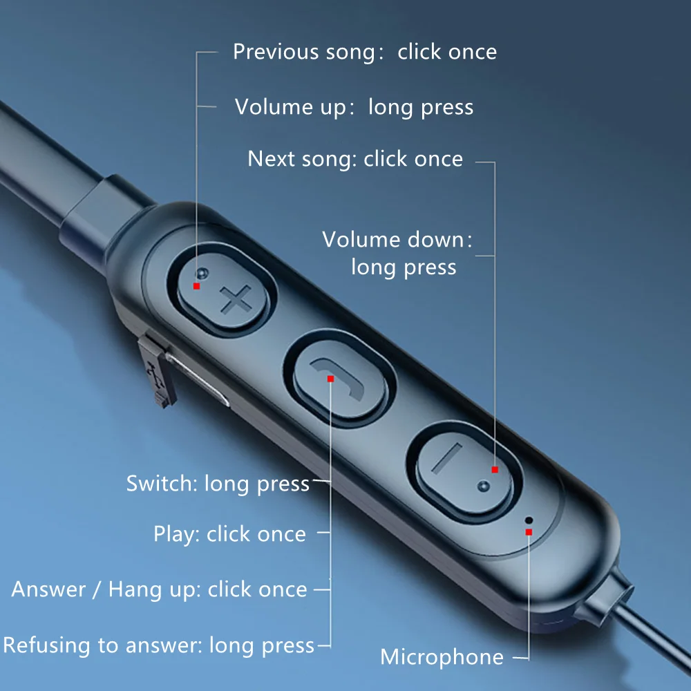 Наушники с шейным ободом Bluetooth 5 0 наушники-вкладыши для бега IPX водонепроницаемые