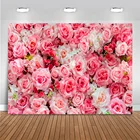 Свадебные фотообои розовая роза цветы фон для фотосъемки для новорожденных портретный фон для фотосъемки на день рождения фон