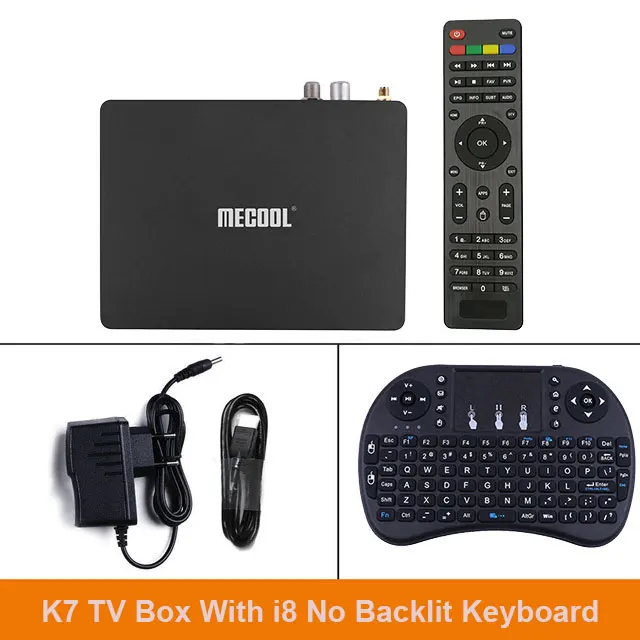 K7 TV BOX i8 No Mecool K7 tv Box Amlogic S905X2 DVB T2 DVB S2 DVB C 4 Гб DDR4 64 Гб rom Android 9,0 двойной WiFi светодиодный антенна дисплея телеприставка - Цвет: K7 TV BOX i8 No