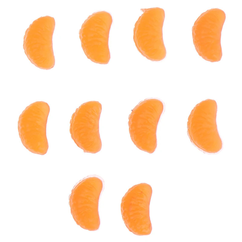 

10PCS Mini Orange Petals Resin Plasticine Slime Beads Accessories Making Supplies For DIY Craft Simulation food Slime Charms