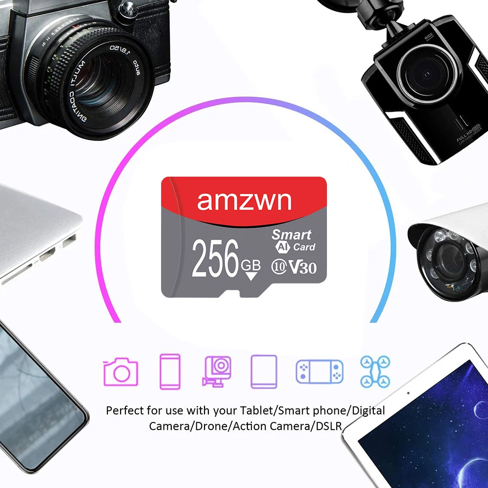 Карта памяти Microsd класс 10 32 64 128 256 512 ГБ TF-карта для адаптера смартфона | Компьютеры
