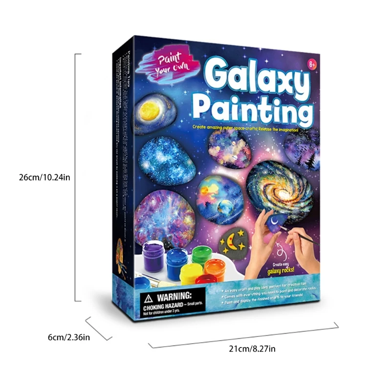

Rock Painting Kit Craft Set Art Stone Coloring Supplies Kids Creativity Gift for Indoor Outdoor Activities