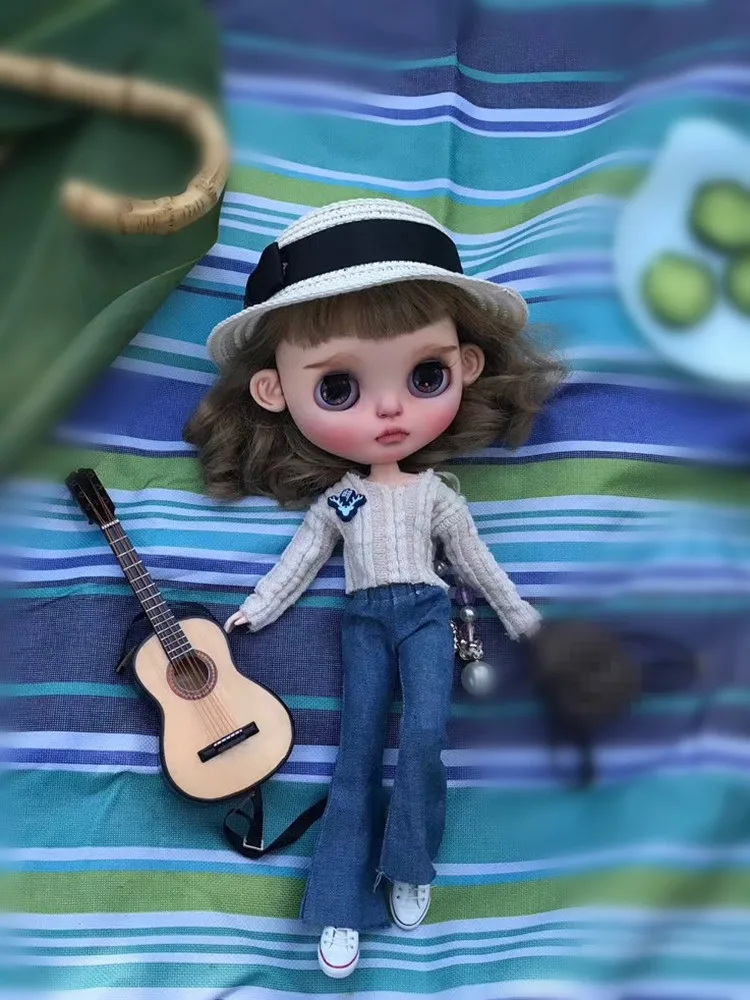 1/6 кукла белая рубашка Blyth Jeans OB24 одежда (подходит для Licca Mmk Azone Pullip ICY BJD) | Игрушки и