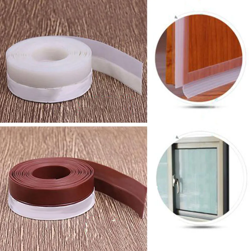 

35mmX5m Under Door Draft Stopper Sweep Weather Stripping Door Bottom Seal Strip Door Seam Insect-proof Sound-proof Sealing Strip