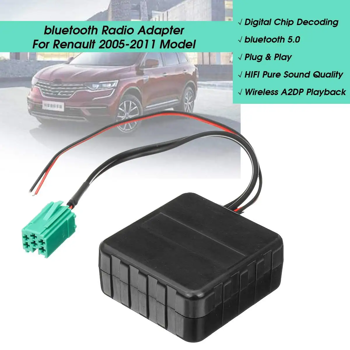 Модификация Hi-Fi автомобильный аудио AUX адаптер bluetooth кабель 13PIN для Renault 2005-2011 для Kenwood Хост машина