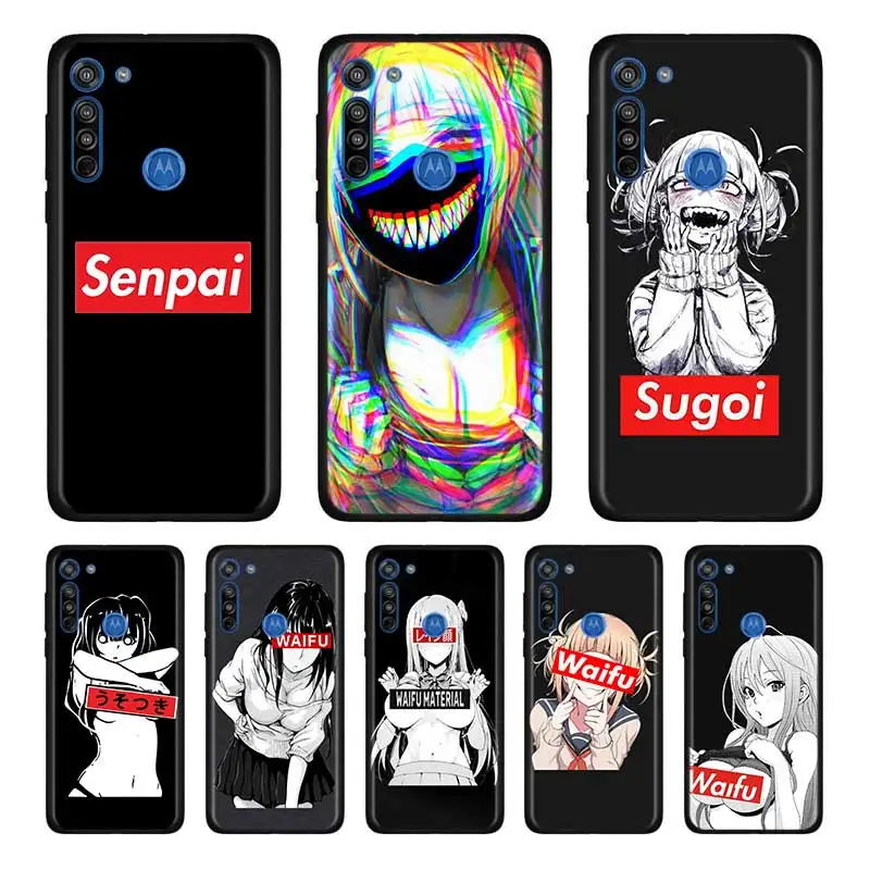 

Sugoi Senpai Anime Waifu Soft Case for Motorola Edge Plus Moto G Stylus G8 G Power G8 Plus Play One Hyper E6s Case Shell
