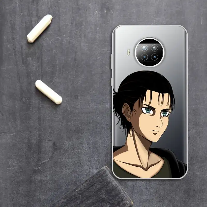 

Attack on titan Eren Jaeger anime Phone Case Transparent for Xiaomi Redmi note 10 t 8 9 pro lite 11