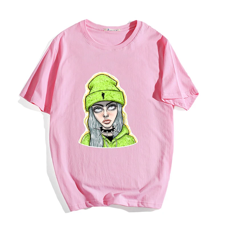 T-shirt 18 Крутая футболка унисекс, Повседневная футболка Billie Eilish, летние модные хлопковые футболки для подростков, Harajuku, футболки с короткими рукавами - Цвет: T-shirt 18