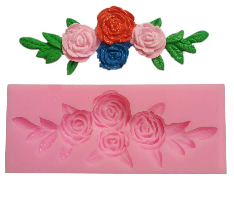 

3D Peony Flower Petals Embossed Silicone Mold Relief Fondant Cake Decorating Tools Chocolate Gumpaste Candy Clay Moulds