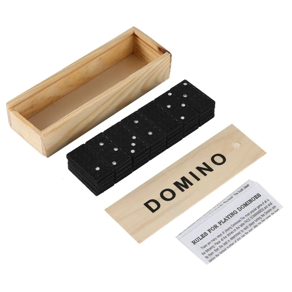 

2021 NEW Dominoes Set- 28 Piece Domino Tiles Set Handcrafted Classic Numbers Table Game with Wooden Storage Case