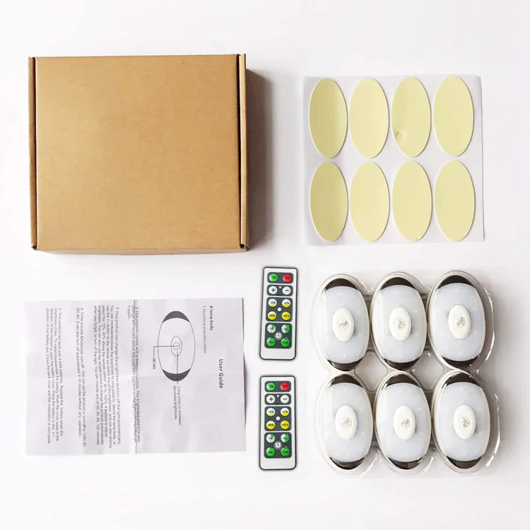 

Led Cabinet Light Adjustable Brightness Wake Up Table Lamp AAA Battery Night Light Remote Control Wardrobe Lamp for Bedroom