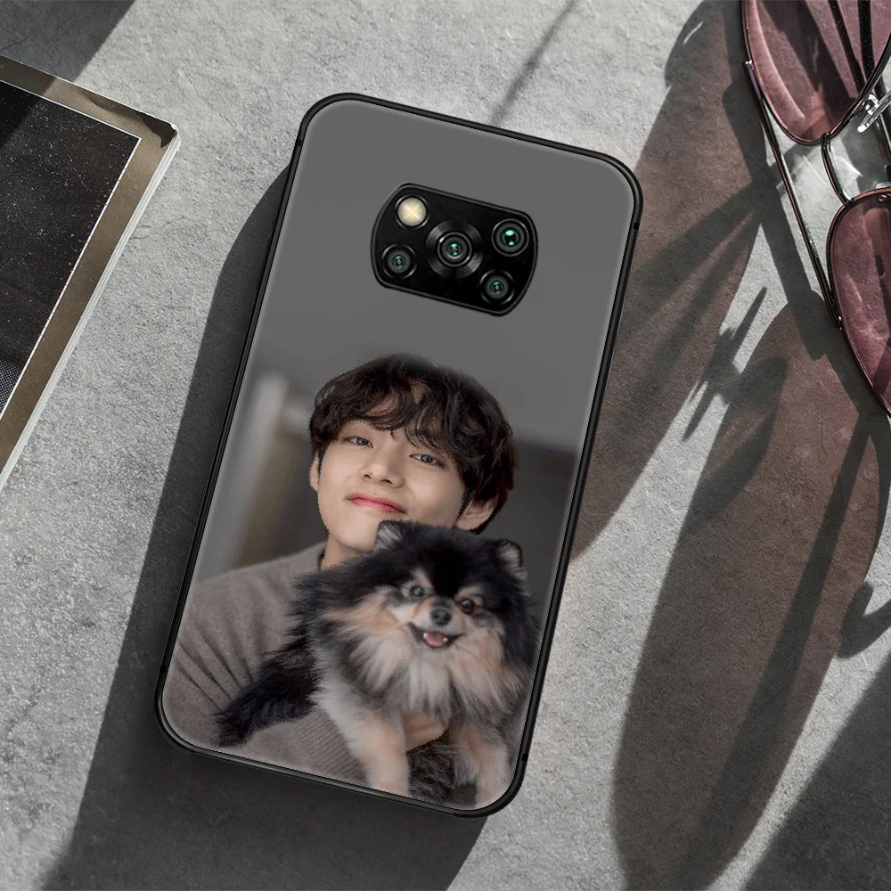 

Bangtan Boys Kim Tae Hyung Phone case Cover Hull For Xiaomi Mi A2 A3 8 9 9T Note 10 Se Lite Pro black Shell Pretty Etui Fashion