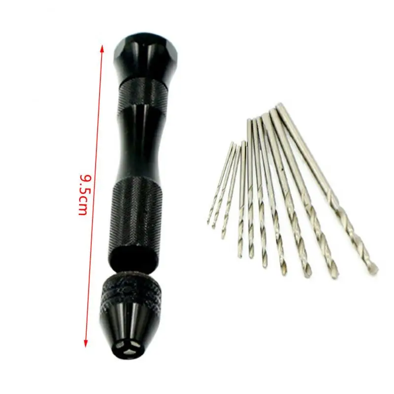 

Mini High Speed Steel Hand Drill With Keyless Chuck HSS Twist Drills Rotary Tools Wood Drilling set for Wood Carving