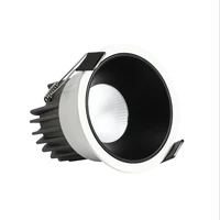 dimmable led downlight 7w 10w 12w 15w cob spotlight ceiling light ac85 265v aluminum round recessed ceiling lamps