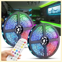 christmas decorations 2022 led strip rgb 5050 no waterproof bluetooth control sync with music for furniture home decorate lights