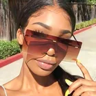 Солнцезащитные очки без оправы UV400 для мужчин и женщин, роскошные солнечные аксессуары в винтажном стиле ретро, с защитой от ультрафиолета, 2022