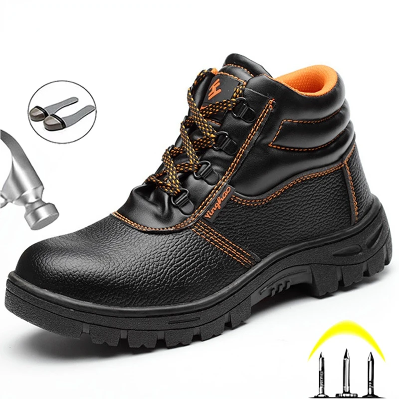 

Winter Boots Men Anti-puncture Safety Shoes Men Work Boots Indestructible Industrial Shoes Anti-smash Work Shoes