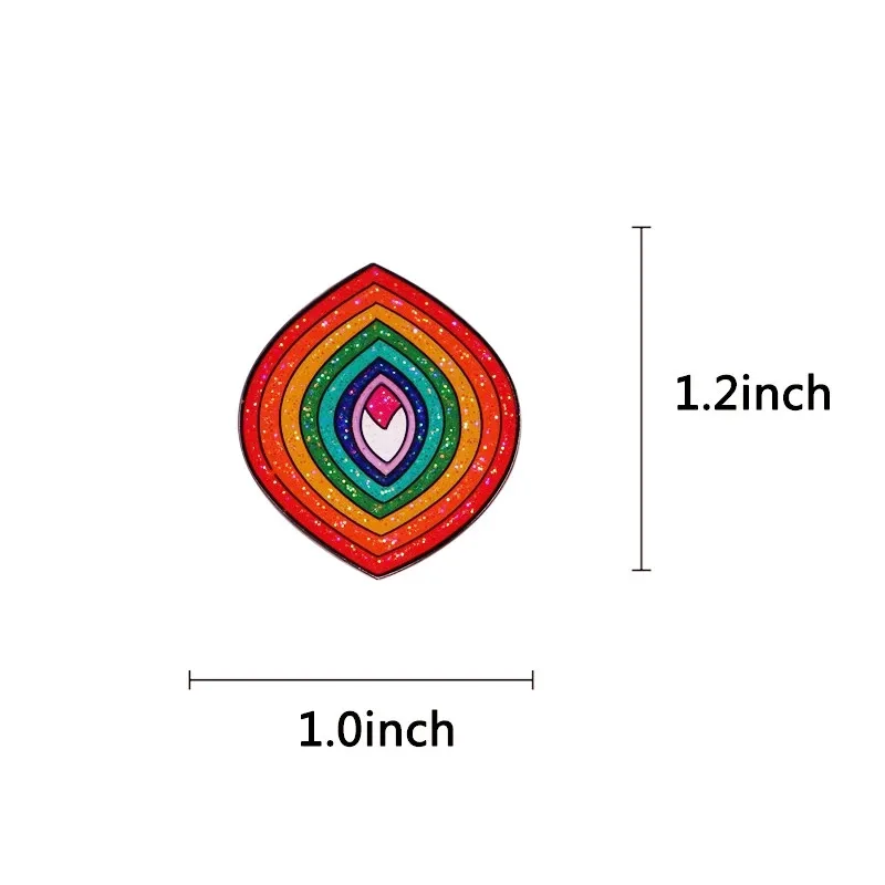Радужная Вагина феминистская блестящая ЛГБТ-гордость брошь булавки