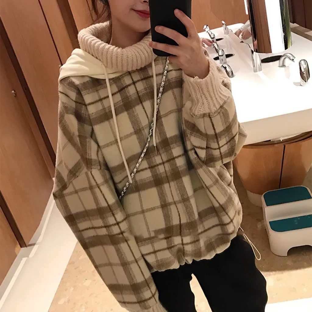 Женская толстовка с капюшоном в Корейском стиле модный осенний свитшот из двух