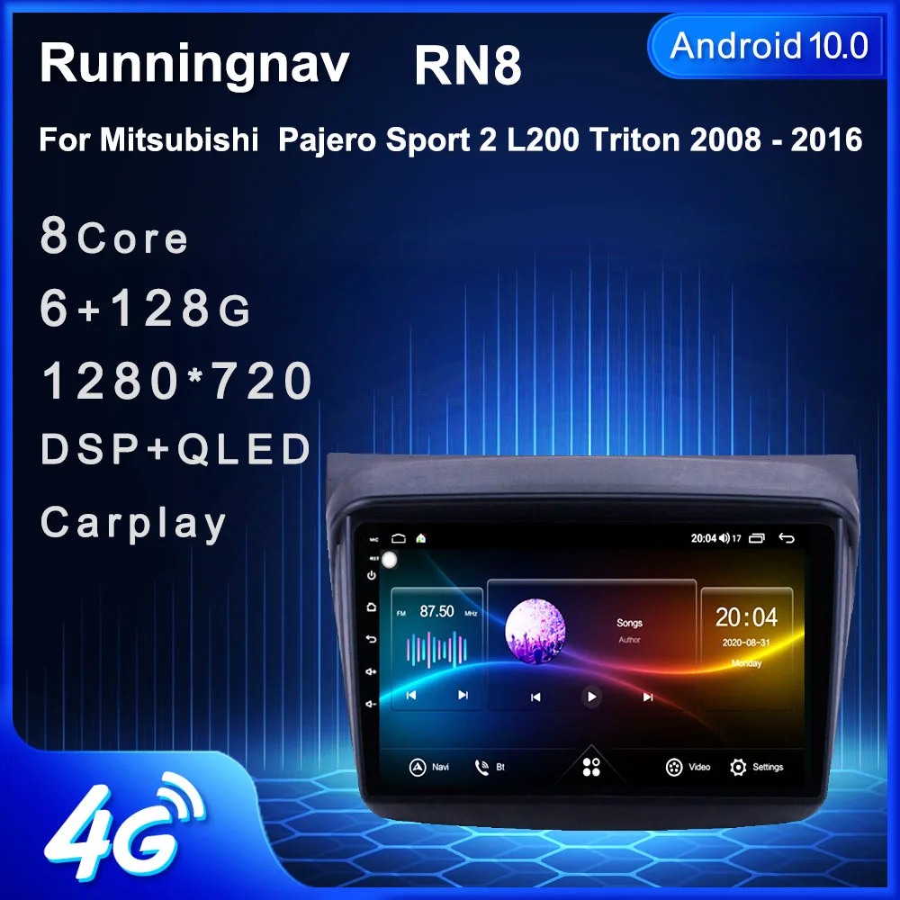 4G Android 10 1 для MITSUBISHI PAJERO Sport/L200/2006 + Triton/2008 2010 мультимедийный стерео автомобильный